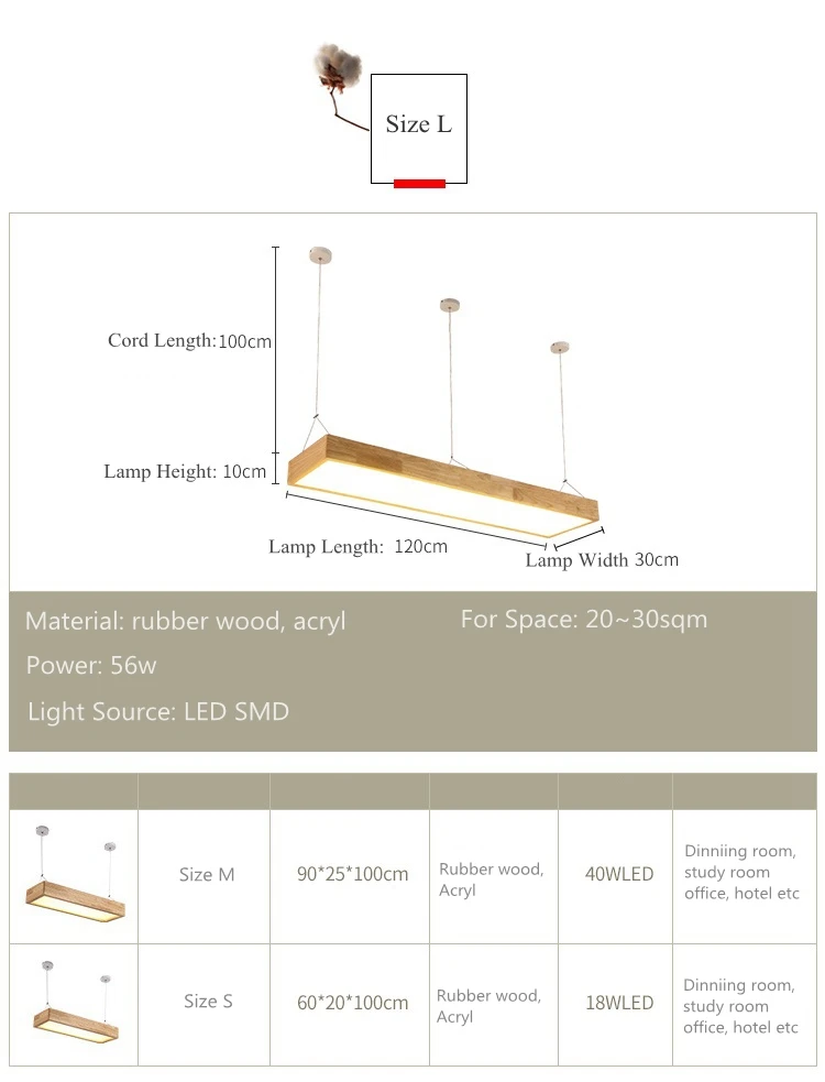 Подвесные светильники lukloy из натурального дерева современный прямоугольный длинный подвесной светильник s гостиничный зал магазин коммерческий светильник для Кабинета