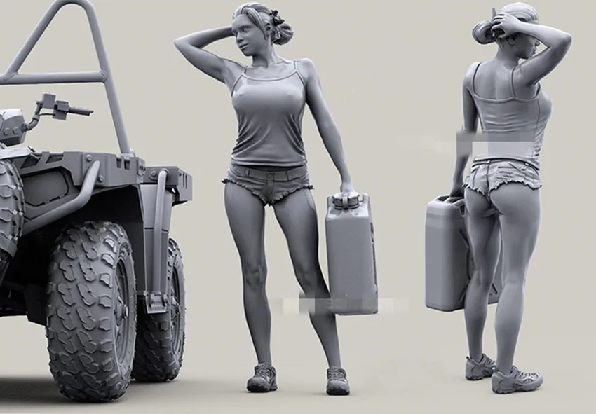 

1:35 Resin Figure Model Kit Unassambled Unpainted //X287 (NO CAR)