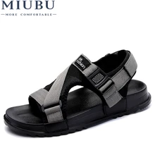 MIUBU/мужские модные сандалии; новые модные сандалии на липучке; мужская повседневная обувь; удобная легкая обувь на плоской подошве; zapatos; размеры 38-46