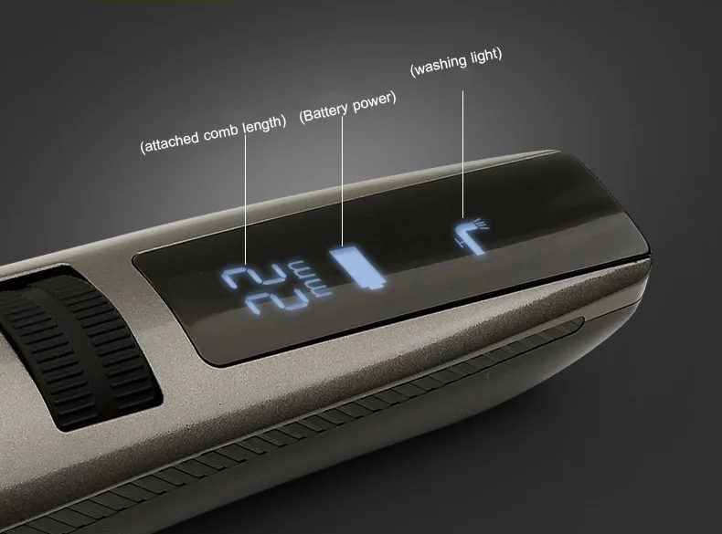RIWA K3 Водонепроницаемый Беспроводная Машинка для стрижки волос ЖК-дисплей Дисплей Для мужчин триммер волос Перезаряжаемые стрижка машина Biuld в дизайн гребень