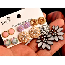 Новинка, Модные женские ювелирные изделия из мультфильма «Холодное сердце» ; вечерние лиловый/Зеленый смешивать и матч 6 пар/компл. серьги gif