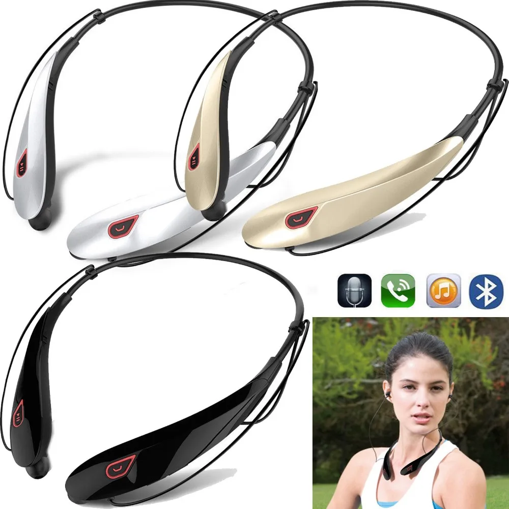 Bluetooth Headphone Wireless Neckband Headset Stereo Noise Cancelling Earbuds w Mic for Apple iPhone X 9S 8S 7S 6S Samsung S9