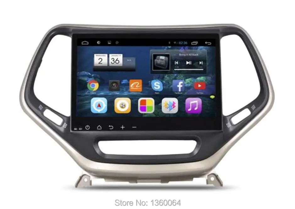Discount 10.2" Quad Core 1024X600 Android 6.0 Car Radio DVD GPS Navigation Bluetooth Stereo Head Unit for Jeep Cherokee 2015 2016 WIFI 3G 0