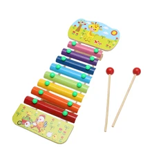 8 Notes Wooden Education Toys Xylophone Children Music Toys Glockenspiel Wisdom Juguetes Musical Instrument Random Color