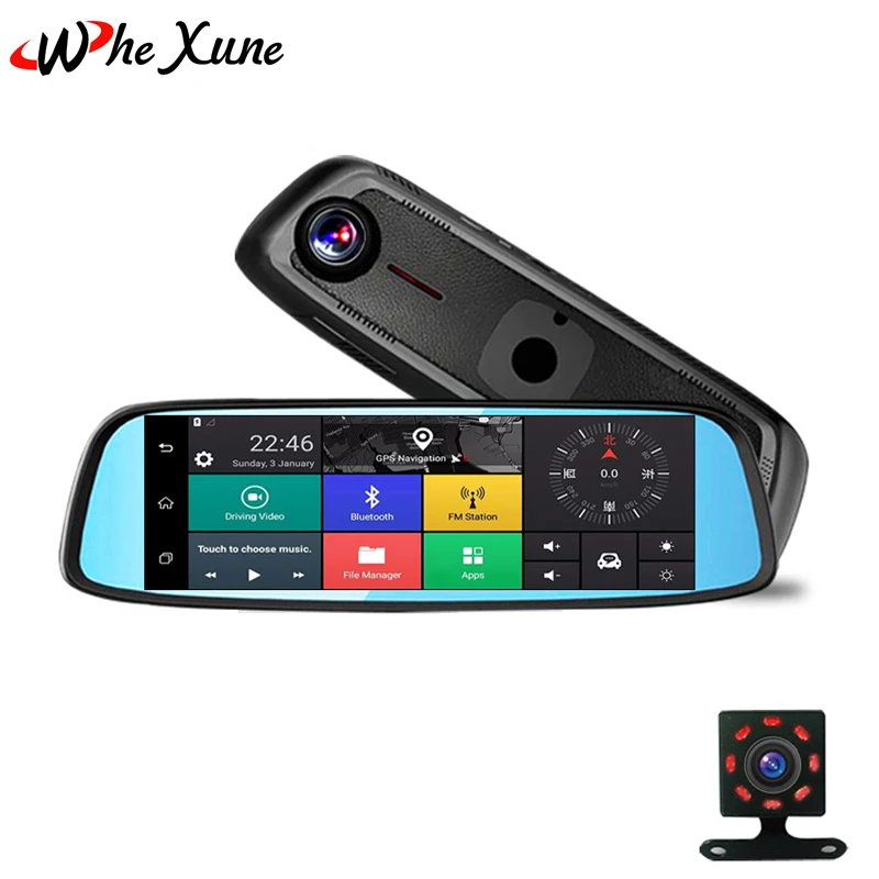 WHEXUNE 8 дюймов Android 5,1 gps 4 г специальное зеркало dvr автомобиля камера DVRs автомобильный видеомагнитофон зеркало заднего вида регистраторы
