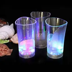 Красочные светодиодный световой воды Сенсор вечерние Кубок пива Бар Дискотека Кубок прозрачный ПВХ
