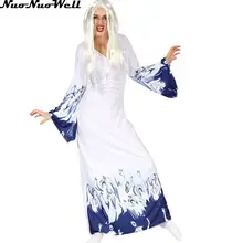 สีขาวเซ็กซี่เครื่องแต่งกายรัดตัวผู้ใหญ่หญิงแวมไพร์แฟนซีสีขาวผียาวชุดชุดในวันฮาโลวีนเท...(China)