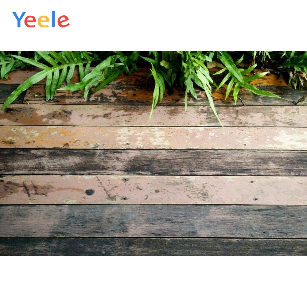 

Yeele Leaves Dark Wooden Board Texture Planks Product Show Baby Photography Backgrounds Photographic Backdrops For Photo Studio