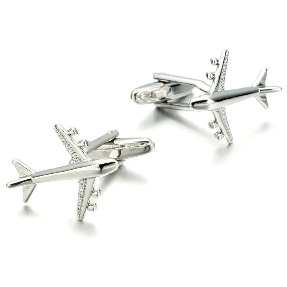 CHUKUI Men Clothing Boutique Plane Styling Shirt Cufflinks Brass Airplane Cuff Links Gifts For Men Free Shipping (6)