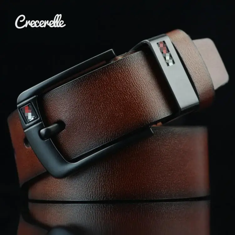 

Antique Style Men Needle Buckle Belt Genuine Leather Cross-border Retro Gun Black Wide Belt Cinturon Cuero Hombre Enniu B002