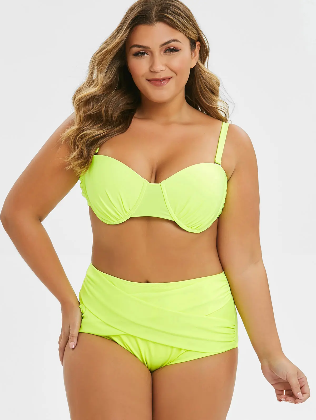 lejlighed Kartofler Se internettet Wipalo Plus Size Criss Cross Cut Out Neon Bikini Set Women Swimsuits Summer  Beach Underwire Bikini Swimwear High Waist 2019|Bikini Set| - AliExpress