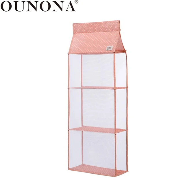 Ounona 3 Layers Home Hanging Clothes Storage Box Shelves Ounona 3 Layers Home Hanging Clothes Storage Box Shelves Closet Cubby Sweater Handbag Organizer For