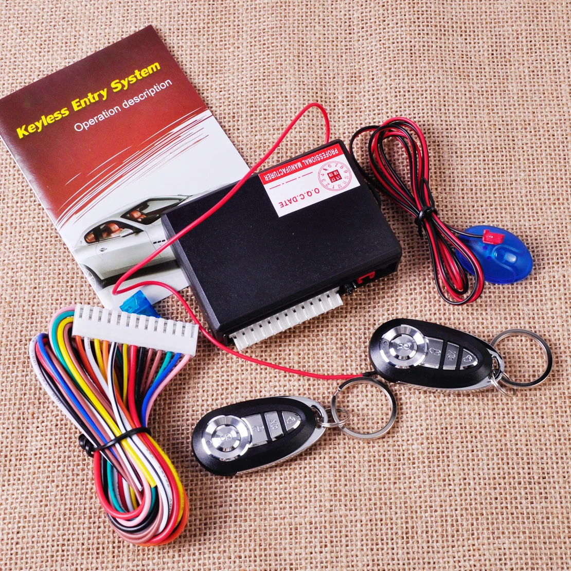 New Car Vehicle Keyless Entry System Central Door Locking Control 2 Remote Controller for Ford Nissan Audi VW Kia Honda Toyota