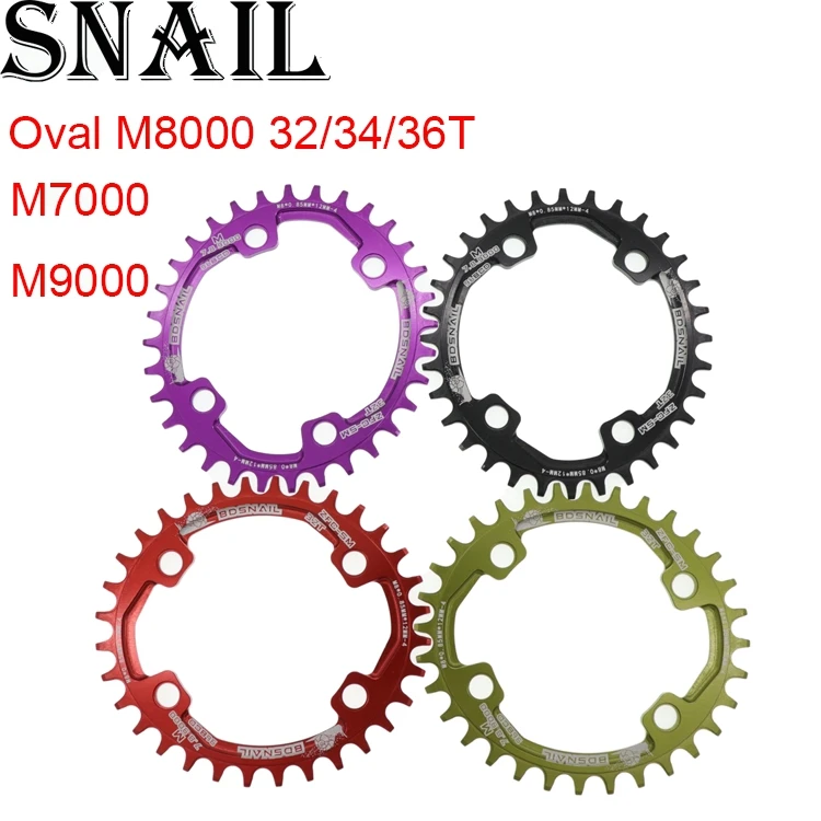

Snail Chainring Oval for Shimano M7000 M8000 M9000 30 32T 34T 36T 96 BCD Narrow and Wide Cycling MTB Bike ChainWheel tooth Plate