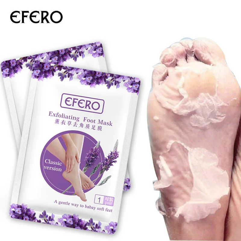 EFERO 2 шт/1 пара маска для ног педикюрные носки отшелушивающая удаление омертвевшей