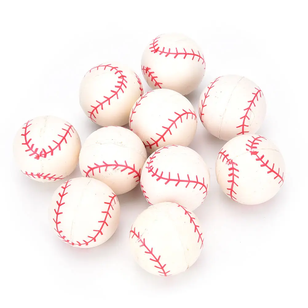 10Pcs Set Hot Sale Bouncing Baseball Ball Rubber Elastic Jumping Ball Kids Outdoor Ball Toys Wholesale