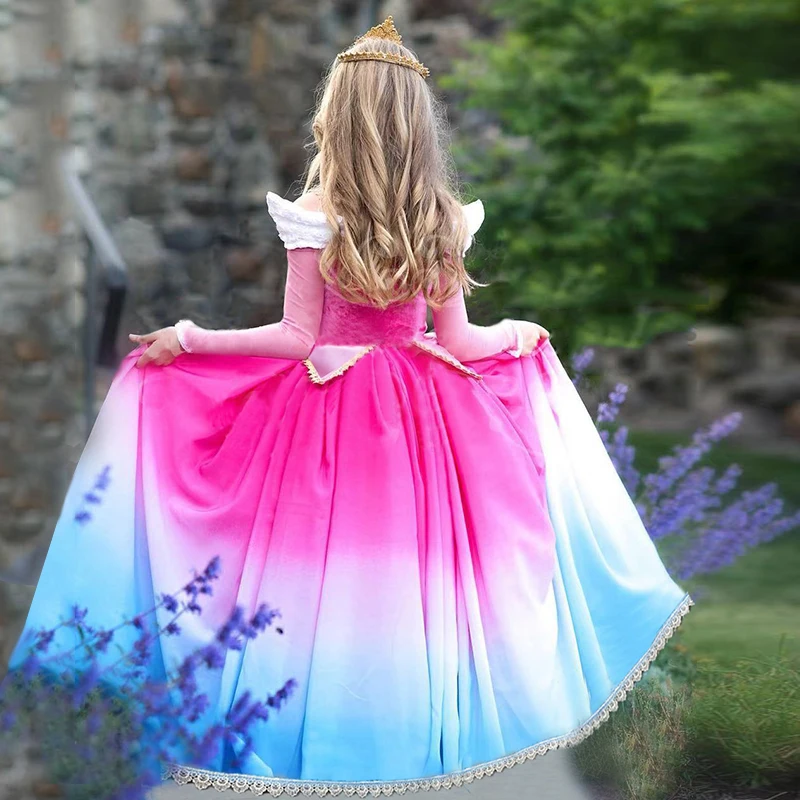 Детское праздничное платье для девочек; костюм; платье принцессы с длинными рукавами; Одежда для маленьких девочек; Vestidos; платья для маленьких девочек; От 3 до 12 лет