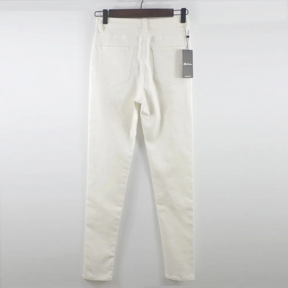 Alice & Elmer Skinny Jeans Woman Jeans For Girls Jeans Women High Waist Stretch Jeans Female Pants Shortened White