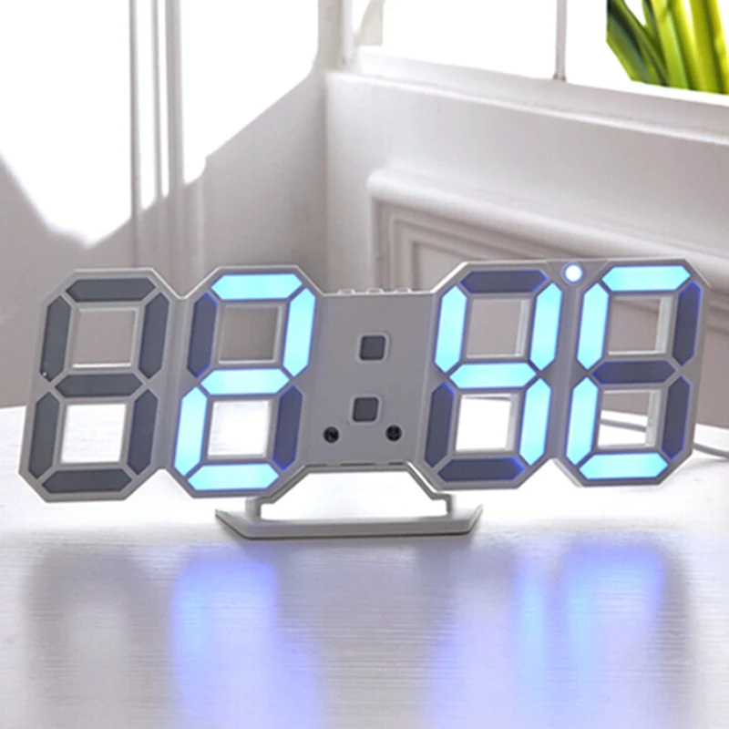 3D LED Wall Clock Modern Digital Table Desktop Alarm Clock Nightlight Wall Clocks For Home Living Room Bedroom Office 3D LED Wall Clock Modern Digital Table Desktop Alarm Clock Nightlight Wall Clocks For Home Living Room Bedroom Office