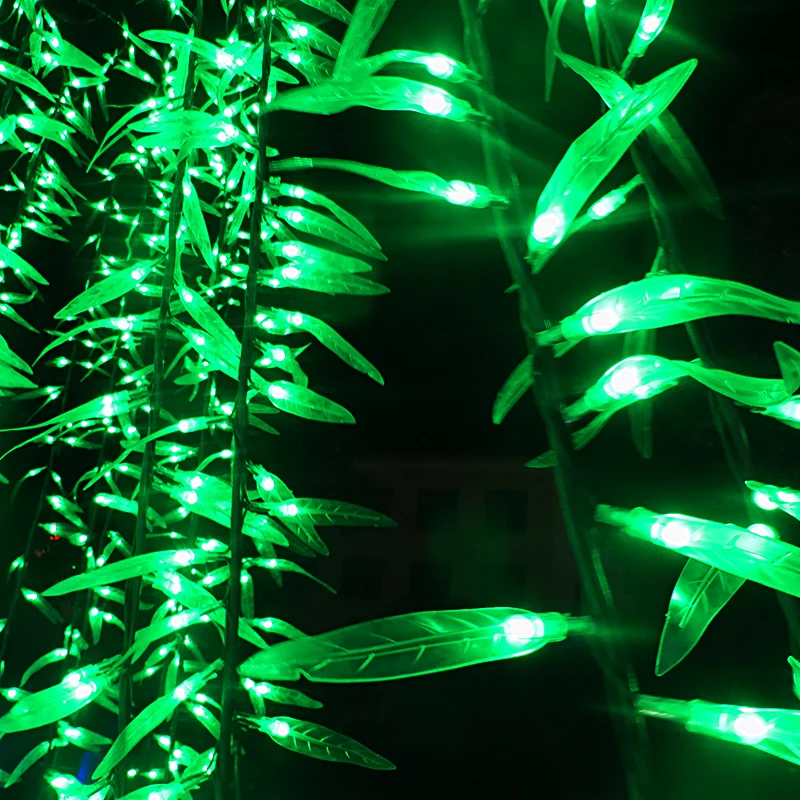 100 см светодиодный искусственная ива плакучая елка свет 288 шт светодиодный s зеленый цвет Крытый открытый использовать Рождество/Праздник/сад/вечерние Декор