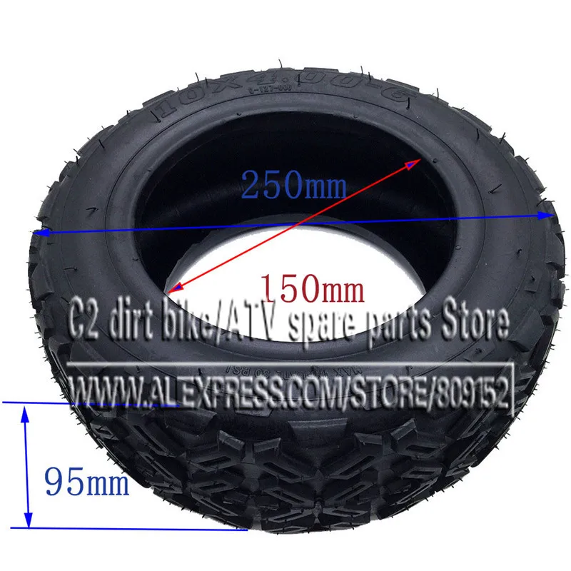 10X4.00 6 дюймовые шины для снега 10*4 00 дюймов пляжа квадроцикла 4 Вакуумного колеса