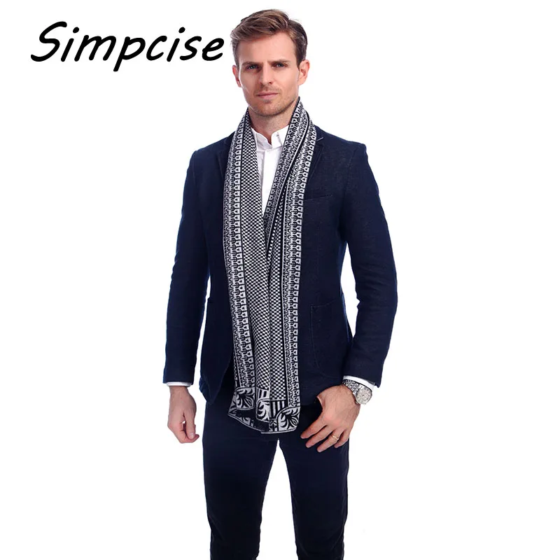 Adult Winter Scarf Scarves Men Cotton Blend Tartan Print Autumn New Fashion Men's Cachecol A3A18914