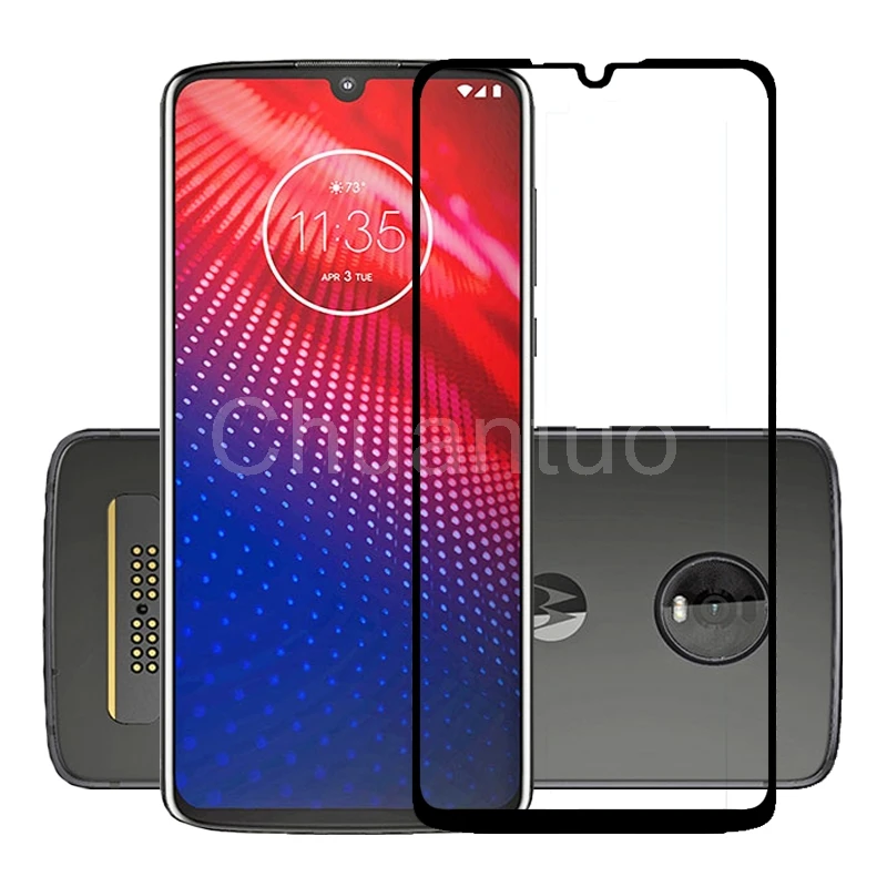 Защитная пленка на весь экран для Motorola Moto Z4 устойчивая к царапинам закаленное
