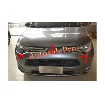 

ABS Chrome Front Centre Bumper Grille Cover Trim 3PCS For Mitsubishi Outlander 2013 2014