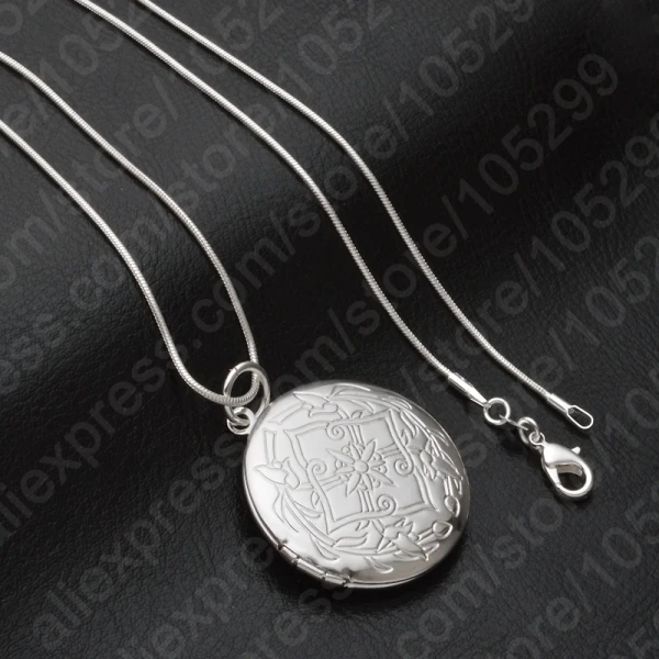 925 пробы серебряные ювелирные изделия круглый фото медальон ожерелье кулон лучший подарок для женщин Девушка