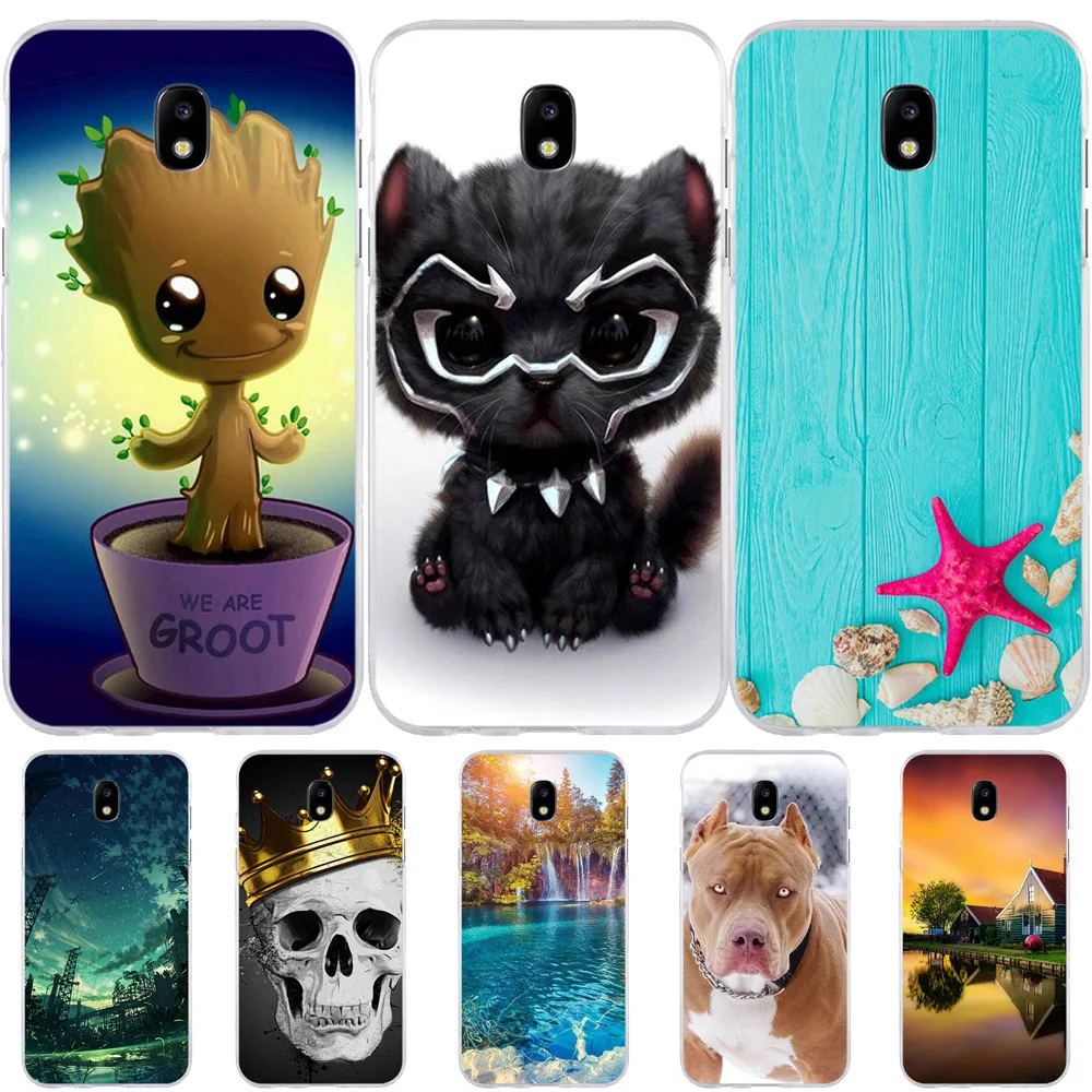 

FOR Capa Samsung Galaxy J5 2017 J530F EU Version Case Cute Cat Animal Shell Silicone TPU Cover FOR Funda Samsung J5 2017 Cases