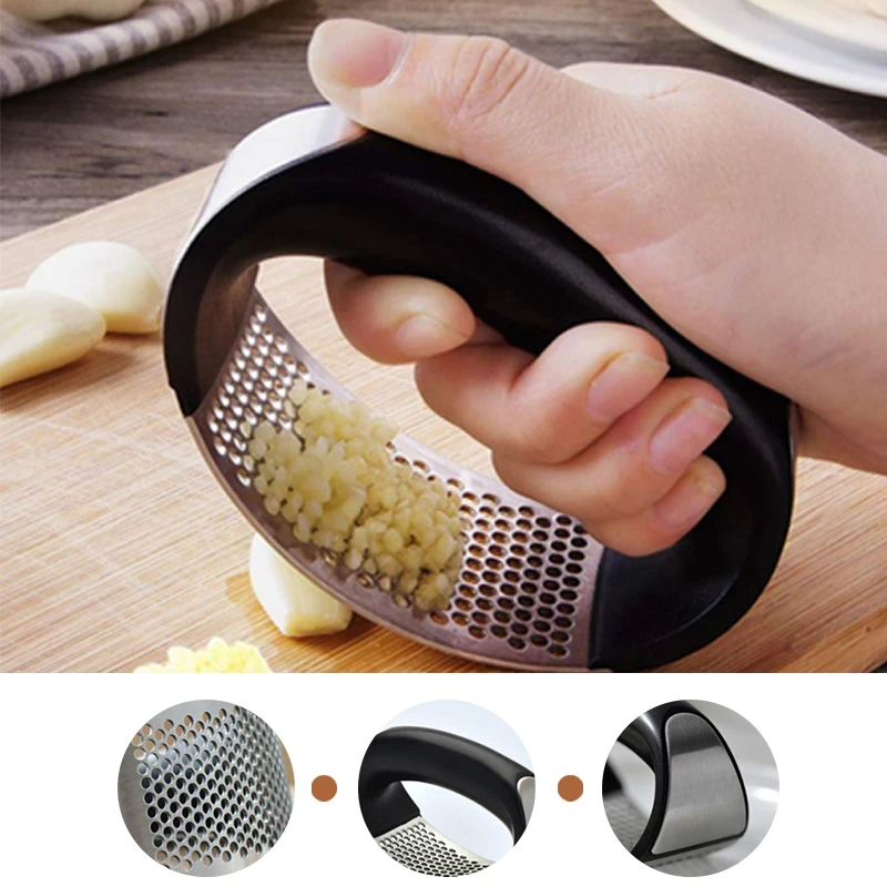 1pcs Stainless Steel Garlic Presses Manual Garlic Mincer Chopping