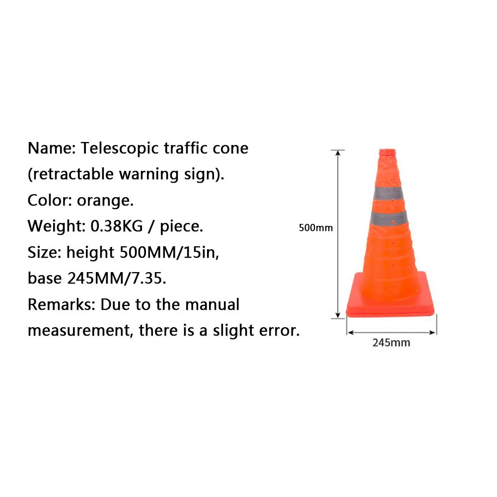 Телескопический складной дорожный конус баррикады Предупреждение ющий знак светоотражающий Оксфорд дорожный конус оборудование для безопасности дорожного движения
