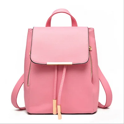 Rusoonnic Mochila Feminina женские рюкзаки из искусственной кожи рюкзак Mochila Feminina рюкзак женские школьные рюкзаки для девочек - Цвет: Pink