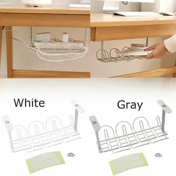 

Simple Fashion Under Cupboard Desk Cable Paper Controler Management Paste Organizer Shelf Basket Durable