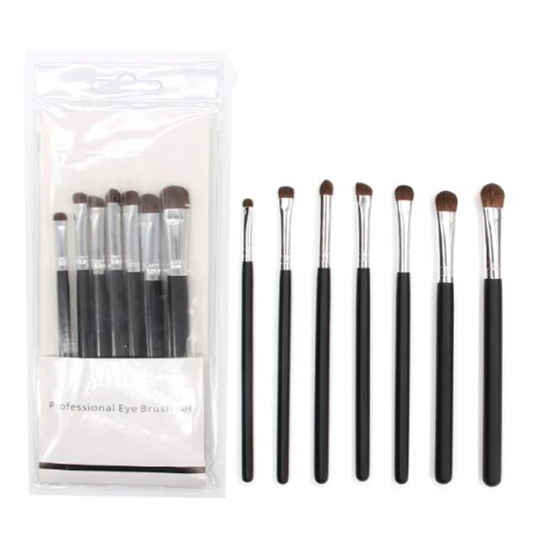 Conjunto de Escova de Cosméticos de Forma Lidar com Escovas Cabeça de Fibra para Maquiagem Conjunto de Maquiagem de 7 Novo Peças Femininas Macia Alta Qualidade Dazzle Color Kit