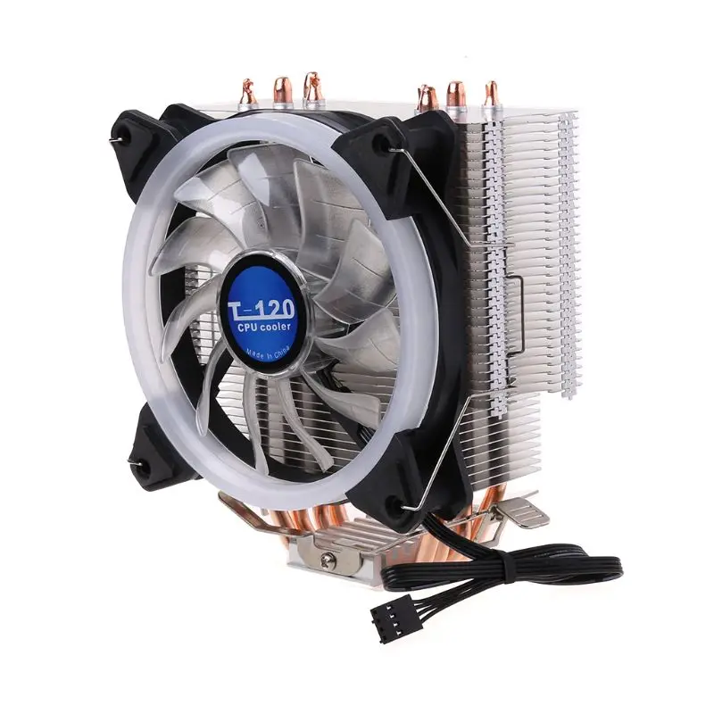 

Cooling Fan CPU Cooler Computer Processor RGB Radiator 4 Heat Pipes Dual Tower for Intel and AMD