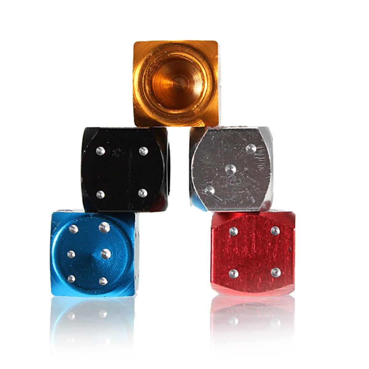 

2pcs/set Bike Car Motorcycle ATV Tyre Tire Wheel Valve Dust Dice Caps Cover Metal Bicycle Cycling Repair Tools Accessories