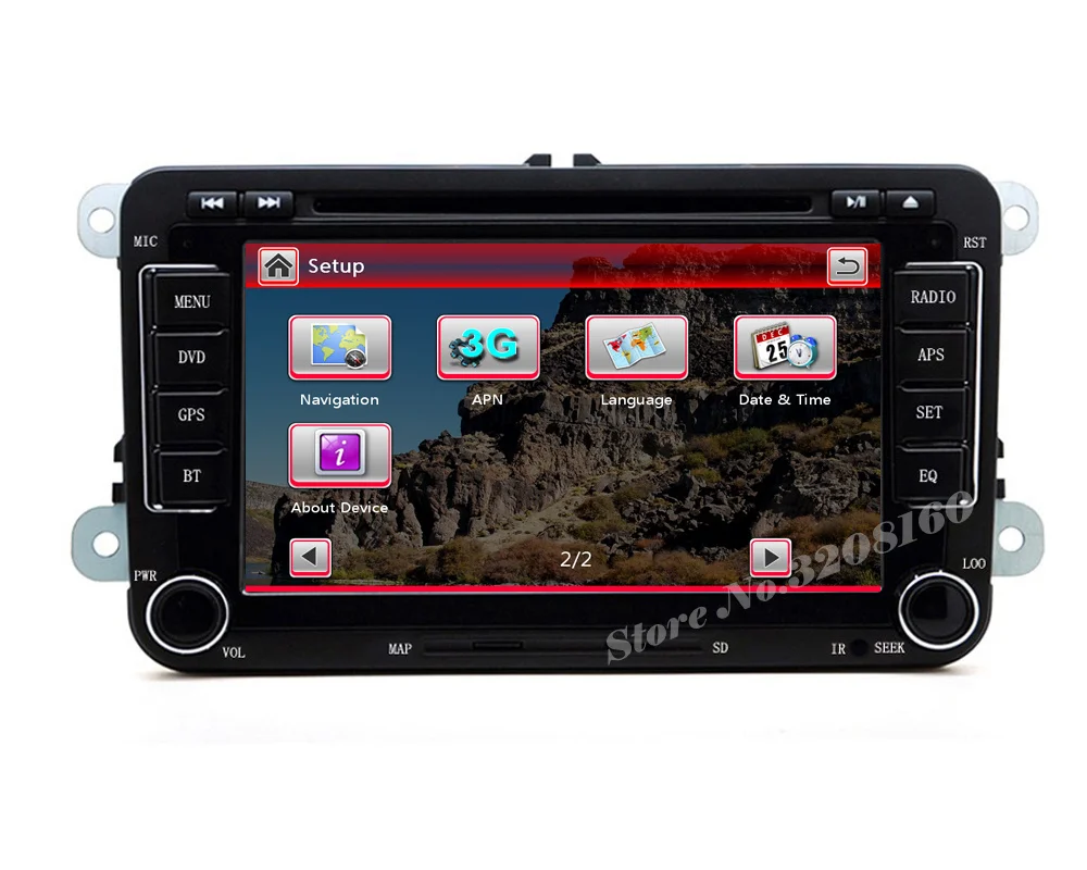 Flash Deal rns510 2din 7" Car DVD Player for VW JETTA PASSAT/B6/CC GOLF 5/6 POLO Touran Tiguan Caddy SEAT with Radio BT swc GPS free map 3