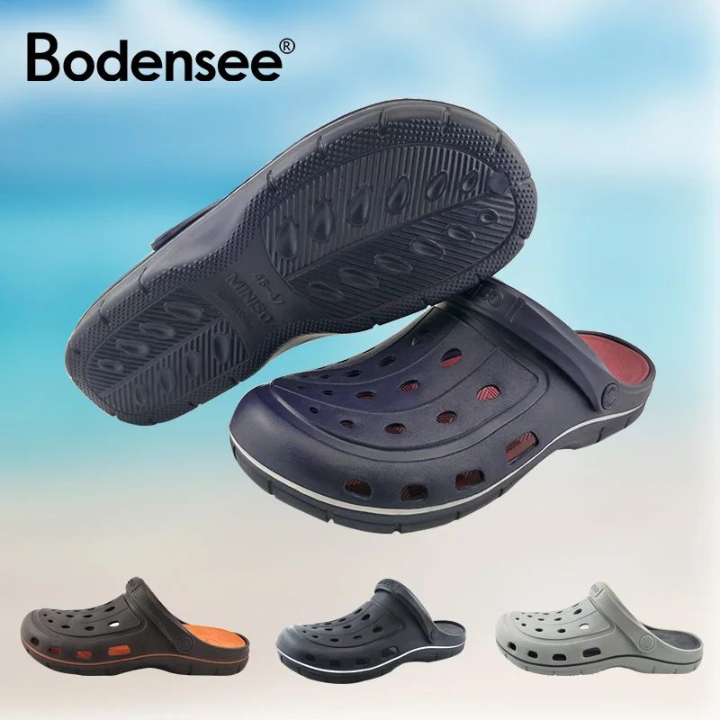 

2019 New Arrive Hole Breathable shoes for men beach sandals slippers with holes slates light Sandalias outdoor summer Chanclas