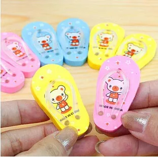 

Free ship!30pair!Cartoon slippers realistic eraser/lovely rubber cute erasers