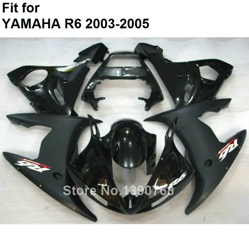 

Black Motorcycle fairing kit for Yamaha YZF R6 2003 2004 2005 body work parts fairings set YZFR6 03 04 05 BC11