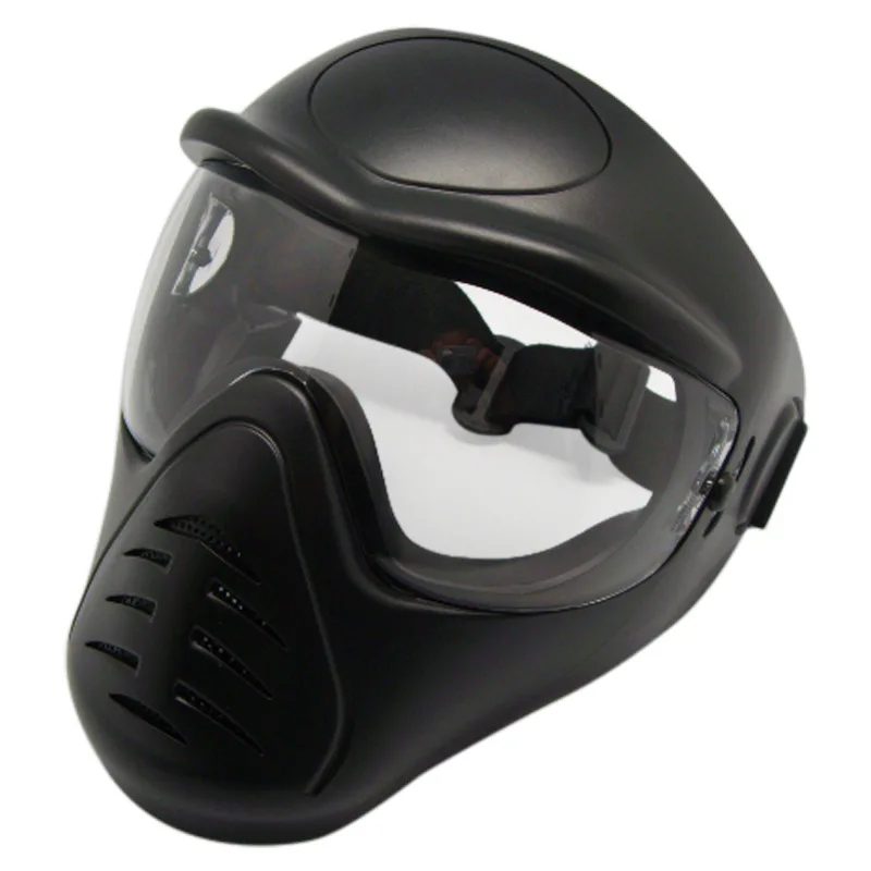 Black Paintball Mask with Anti Fog Single Lens Full Face Protective Party Cosplay Tactical Mask