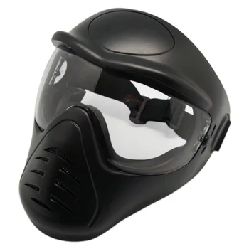 

Black Paintball Mask with Anti Fog Single Lens Full Face Protective Party Cosplay Tactical Mask CS War Game Airsoft Mask