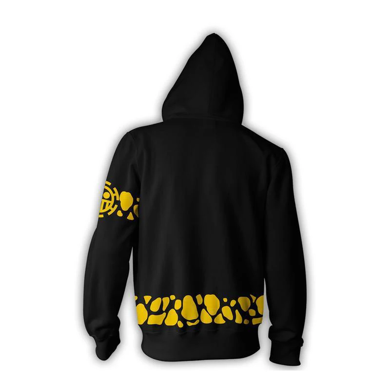 Одежда для фанатов 3d Цельный с рисунком Trafalgar Law Косплей толстовки капюшоном