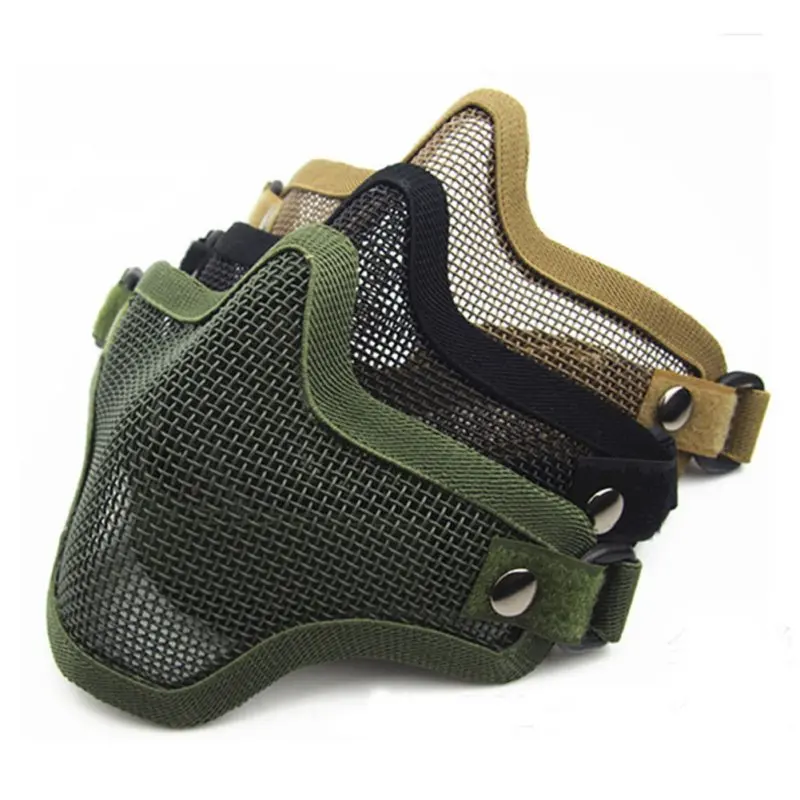 

3 Colors Outdoor Strike Metal Mesh Camouflage Protective Tactical Airsoft Army Mask