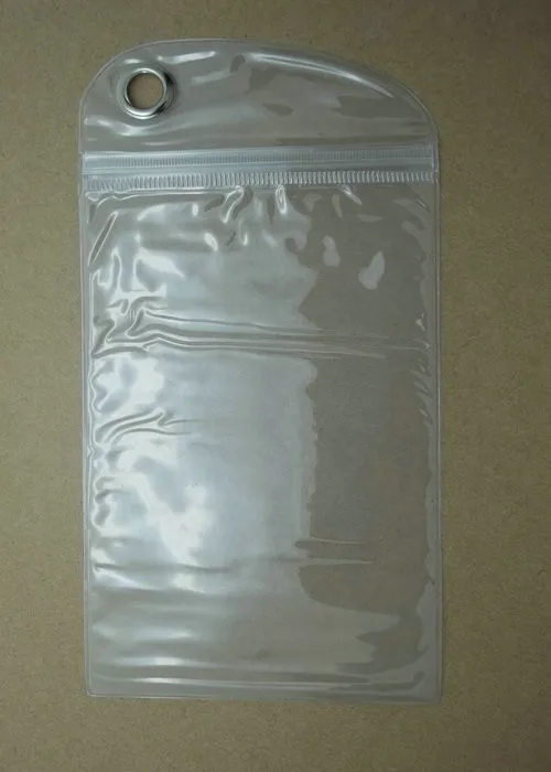 

500px 21.5*11.5 Waterproof Zipper Plastic Retail Hang hole Package bag hang Poly soft for cable smart phone case packaging bag