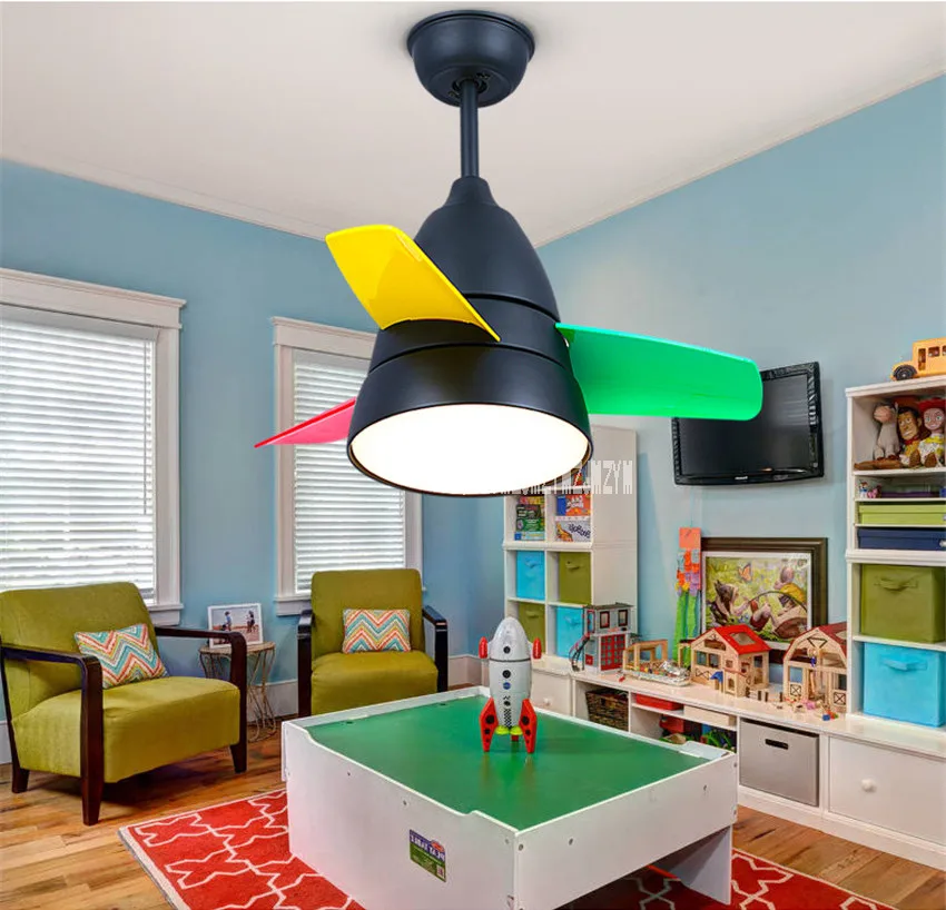 Children S Room Ceiling Fan Light 220v 65w 3 Stalls Living Room