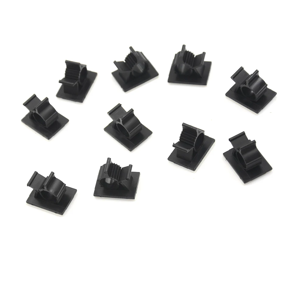 10 Pcs Cable Clips Adhesive Backed Nylon Wire Adjustable Cable Clamps
