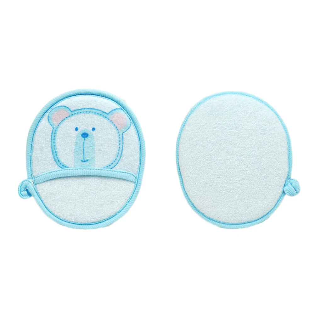 Новорожденный унисекс милый мультфильм медведь в форме мяч для детской ванны мочалка Детские хлопковые мягкие полотенца туалетные принадлежности доставляются случайным образом