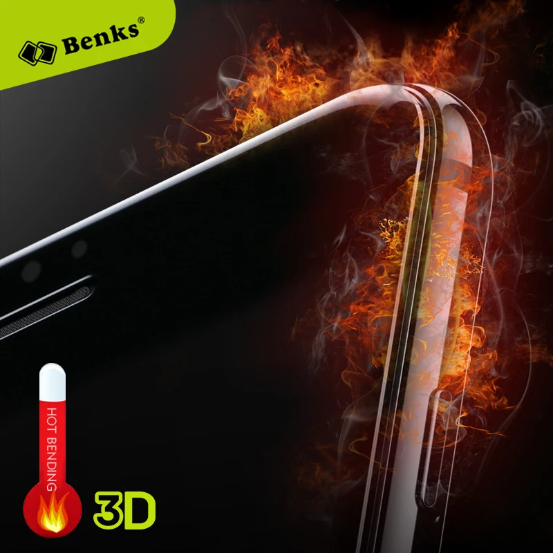 Для iPhone 8 7 Закаленное стекло протектор экрана Benks XPRO + 3D полное покрытие Защитная